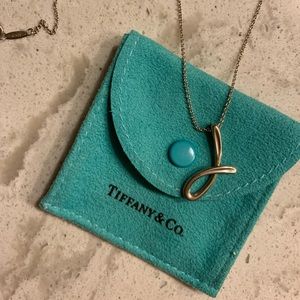 Authentic Tiffany & Co. Letter “J” Pendant